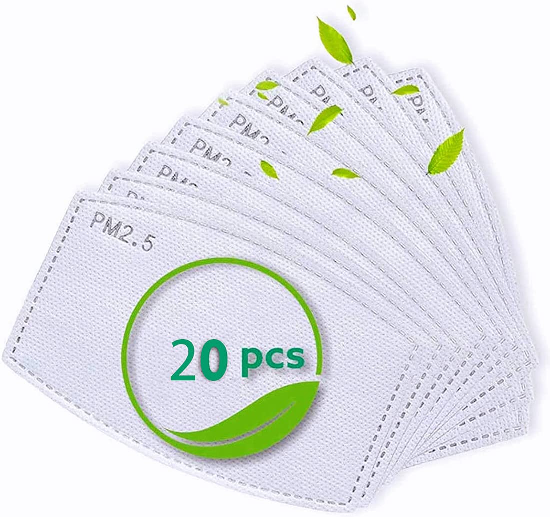 HANNEA 20 pcs PM2.5 Activated Carbon Mask Filter with 5-Layer Filtration-Adult Dustproof, Prevent Particulate Matter(Mask not Included) HANNEA 20 pcs PM2.5 Activated Carbon Mask Filter with 5-Layer Filtration-Adult Dustproof, Prevent Particulate Matter(Mask not Included)